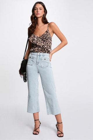 Jean 7/8 taille haute - Bleu