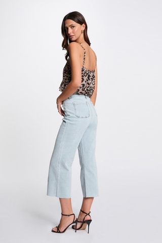 Jean 7/8 taille haute - Bleu