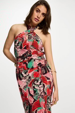 Robe midi - Multicolore