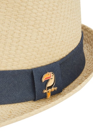 Trilby en paille - Jaune