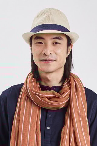 Trilby en paille - Jaune