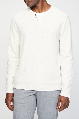 Pull trompe-l’œil - Ecru chiné