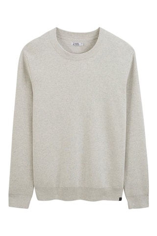 Pull en coton biologique - Gris clair chiné