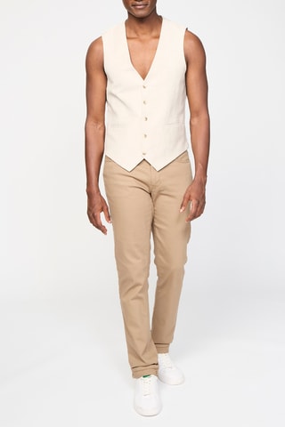 Gilet de costume en lin Ecru