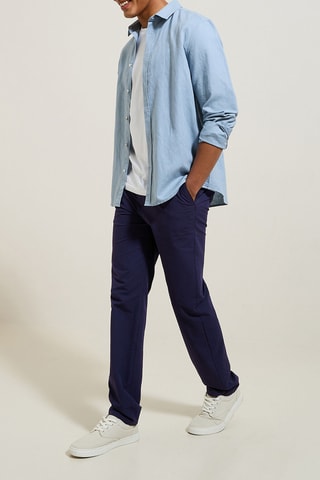 Pantalon straight - Bleu
