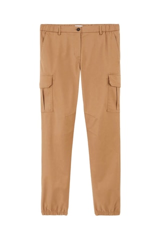 Pantalon regular en coton biologique - Camel