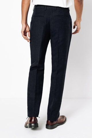 Pantalon en lin - Bleu nuit