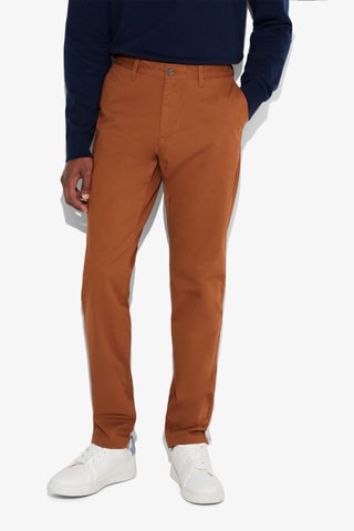 Chino slim en coton biologique - Camel - Longueur 34