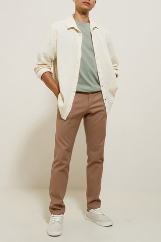 Chino slim en coton biologique - Beige