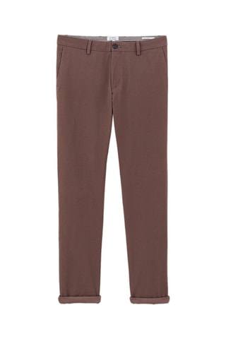 Chino slim en coton biologique - Mauve