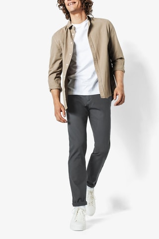 Chino slim en coton biologique - Gris foncé