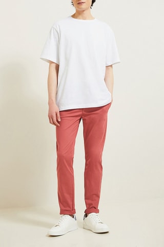 Pantalon chino slim - Framboise  - Longueur 34