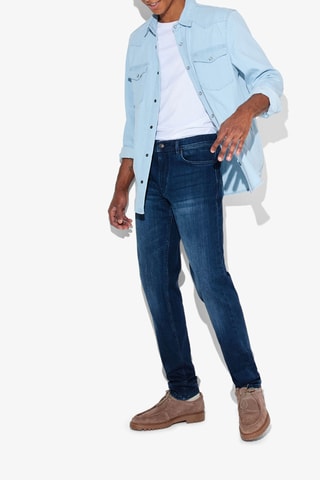 Jean straight - Bleu - Longueur 34