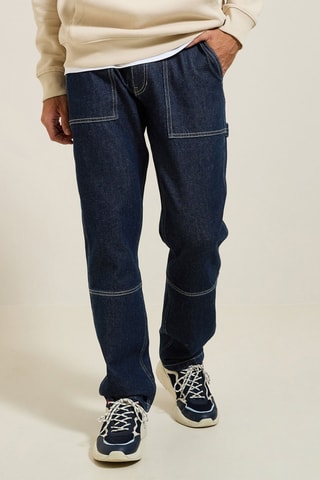 Jean loose - Bleu - Longueur 34