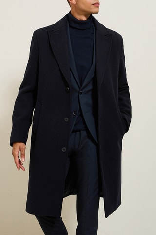 Manteau en laine - Bleu marine