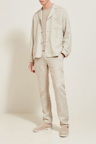 Veste regular en lin - Beige