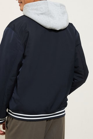 Baseball jasje met capuchon - Donkerblauw