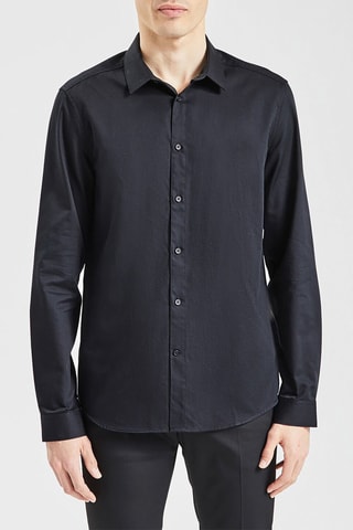 Chemise slim repassage facile - Noir