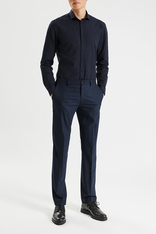 Chemise slim en coton biologique - Noir