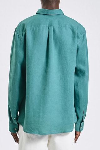 Chemise regular en lin - Vert clair