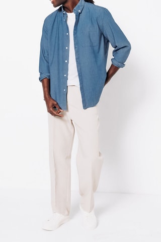 Chemise regular en jean - Bleu