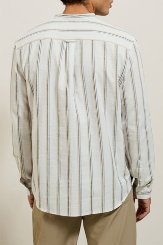 Chemise regular - Beige et écru