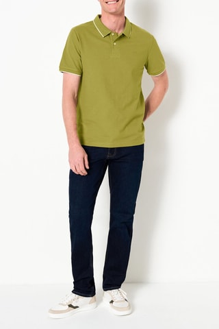 Polo regular en coton biologique - Vert olive