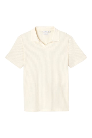 Polo regular en coton biologique - Ecru