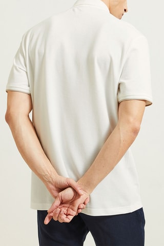 Polo regular en coton biologique - Blanc