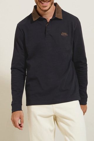 Polo en coton biologique - Bleu marine