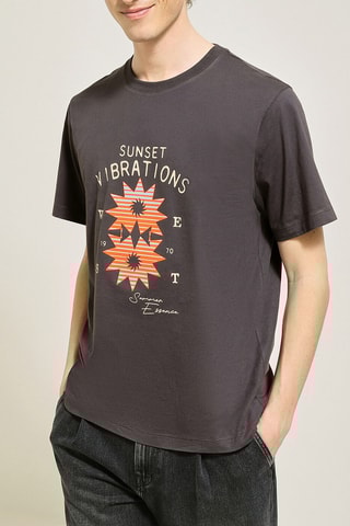 T-shirt regular - Gris foncé