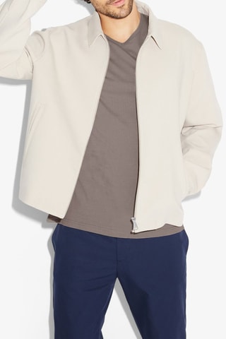 T-shirt slim en coton biologique - Beige