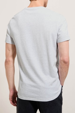 T-shirt slim en coton biologique - Gris clair