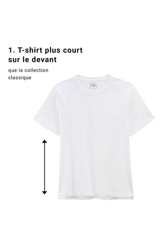 T-shirt regular en coton biologique - Blanc