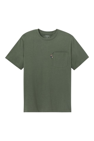 T-shirt regular en coton biologique - Kaki