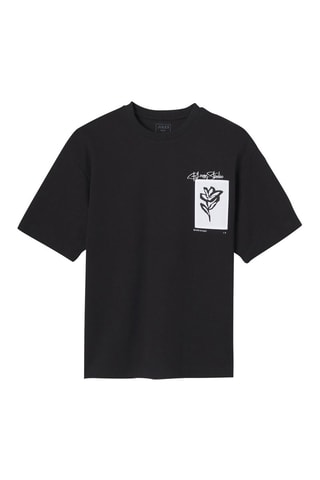 T-shirt relax en coton biologique - Noir