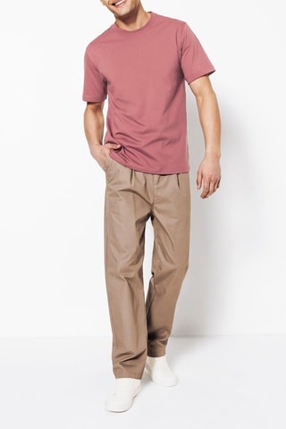 T-shirt regular en coton biologique - Vieux rose