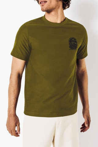 T-shirt regular en coton biologique - Vert olive