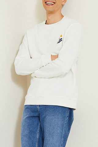 Sweat en coton biologique - Ecru