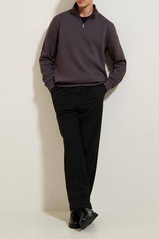 Sweat en coton biologique - Gris foncé