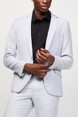 Veste de costume en lin - Gris