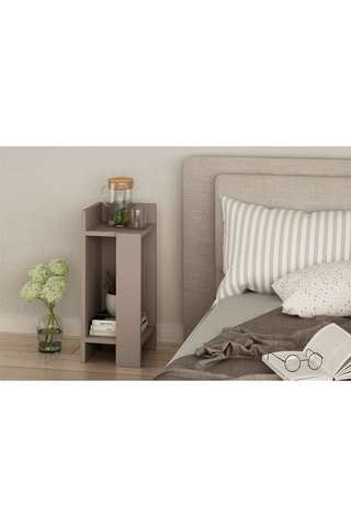 Table de chevet Gris - 25 x 27 x 60 cm