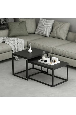 2 tables gigognes Leka - 45 x 47 x 60 / 72 x 37 x 45 cm