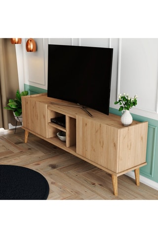 Meuble TV 2 abattants - 150 x 52 x 34 cm