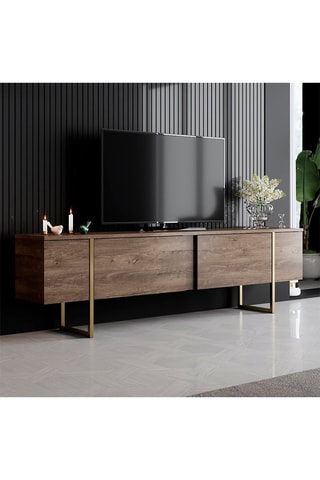 Meuble TV 2 abattants - 180 x 50 x 30 cm