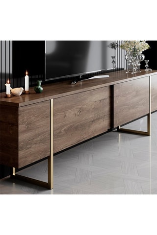 Meuble TV 2 abattants - 180 x 50 x 30 cm