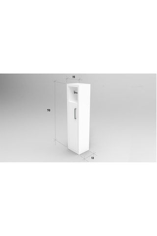 Meuble de salle de bain 1 porte - 15 x 13 x 70 cm