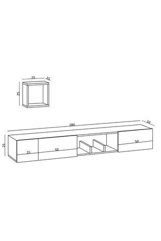 Composition murale Avior - 2 pièces