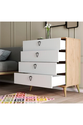 Commode 5 tiroirs - 80 x 45 x 90 cm