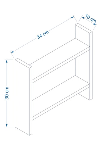 Etagère de cuisine 2 niveaux - 34 x 10 x 30 cm